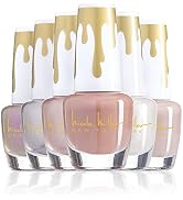 Nicole Miller Total Nudes Nail Polish Collection, Set of 6 Unique Glossy and Shimmery Nail Polish...