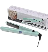 Sassy 1” Titanium Flat Iron, Adjustable Heat Hair Straightener with Ion Generator, Liquid Crystal...