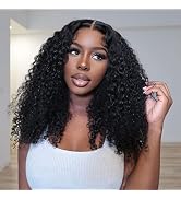 YMSGIRL Curly Lace Front Wig Human Hair 6X6 HD Lace Closure Wigs Jerry Curl Lace Front Wig 180% D...