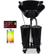 Paddie Rechargeable Portable Shampoo Bowl with Charger & Electric Pump, Portable Hair Washing Sta...