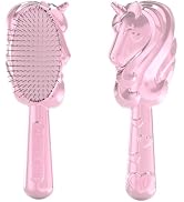 Glimmer Wish Unicorn Detangling Hair Brush for Kids - Anti Frizz and Anti Static - Soft and Long ...