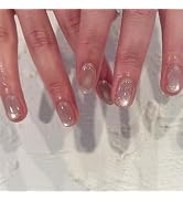 Press on Nails Short Oval Smoke Grey Purple Cat Eye Fake Nails Press ons with Cat Eyes Designs Si...