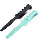 Fine Lines - Hair Razor Comb, Pack of 2 | Double Sided Hair Cutting Comb, Split End Remover | Thi...