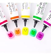 SARA FRIENDS 3D Embossing JJYU-ING Gel for Nail Art, Neon Set 5pcs(Purple,Yellow,Pink,Orange,Gree...