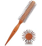 Round Styling Hair Brush Orange Handle Professional Vent Brush for Blow Drying Used for blow dryi...
