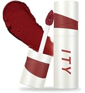 ITY Velvet Matte Finish Lip Stain-Mousse Textured Lip Clay, Red Shade, Conceals Lip Lines, Rich P...