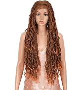 Style Icon Faux Locs Wig Long Dreadlock Wig with Baby Hair Goddess Wigs Synthetic Twist Hair Wig ...
