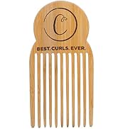 Controlled Chaos As Seen on Shark Tank Detangling Comb Hair Pick – Anti Static Bamboo Hair Pick f...