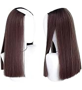 Synthetic U Part Wig Straight Hair Wigs for Black Women 18Inches U Shape Clip in Half Wigs Natura...