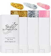 3 Colors Body Glitter Stick, Holographic Body Glitter Makeup, Mermaid Glitter Face Paint, Face Gl...
