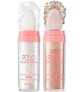 2 Pcs Fairy Highlight Makeup Stick, Polvo De Magic Hadas Patting Powder, Body Shimmer Face Blushe...