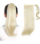 Ponytail Hair Extensions,HSPJHTM Blonde Ponytail Extension 18