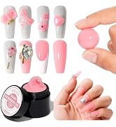 Gellen Gel Builder for Nails Colored, Non-stick 3D Carving Gel for Nail Art Color Number 02 Nude ...