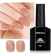 TOMICCA Nude Gel Nail Polish, Jelly Nude Gel Polish Colors, Translucent Nude Nail Polish Quick Dr...