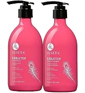 Luseta Keratin Smooth Shampoo & Conditioner Set, for Straight and Wavy Hair, 2 x 16.9 Oz