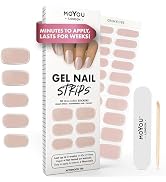 MOYOU LONDON Semi Cured Gel Nail Strips - 20 Pcs. Nail Wraps for Salon-Quality Manicure - Works w...