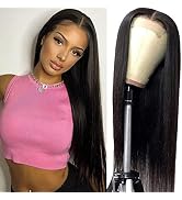 Straight Lace Front Wigs Human Hair Pre Plucked with Baby Hair 4x4 Lace Closure Wig Human Hair Gl...