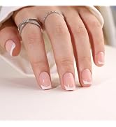 Seenssy Short Press on Nails - Short Square Fake Nails with Glue, Soft Gel Nail Tips, Glue on Nai...