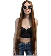 ALLAURA Long Straight 70's Hippie Wig – 24” Family Witch Cosplay