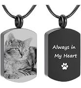 Minicremation Cremation Jewelry Personalized Custom Picture Necklace for Ashes - Personalized Eng...