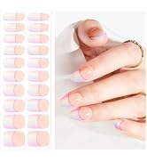 Oauee Semi Cured Gel Nail Strips | Built-In Gel Top Coat | UV Light Required | Salon Quality, Eas...