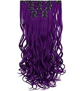 Purple Hair Extensions,HSPJHTM Clip in Hair Extensions for Women 18