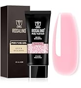 ROSALIND Pearl Pink Poly Extension Gel, 2.7 oz Pink Poly Nail Gel Builder for Nail Art Decoration...