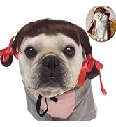 Funny Dog Wig Pet Costumes, Kediciz Cat Costume Synthetic Hairpiece Cosplay Wigs, Headwear for Ha...