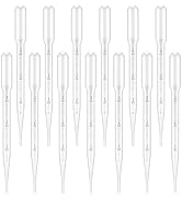 G2PLUS 100PCS 3ml Disposable Plastic Pipettes, Essential Oils Graduated Transfer Pipettes for Sci...