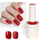 VENALISA Red Gel Nail Polish 1 Pcs 10ML Soak Off UV Gel Salon Manicure DIY at Home Nail Art For G...