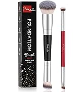 Makeup Brushes Dual-ended Foundation Brush - START MAKERS 2-in-1 Concealer Brush Face Eyebrow Eye...