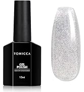 TOMICCA Clear Glitter Gel Nail Polish, Sparkle Jelly Diamond Gel Polish, Soak Off UV Transparent ...
