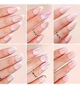 Makartt Press On Nails, 6 Styles Press On Nails Short Almond and Coffin Nail Tips with Nail Glue,...