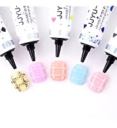 SARA FRIENDS 3D Embossing JJYU-ING Gel for Nail Art, Glitter Set 5pcs(Black,Blue,Mix,Silver,White...