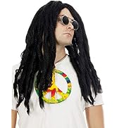 ALLAURA Dreadlocks Wig Rasta Marley Wig Reggae Costume Beach Bum Dreadlock Wig for Men Women Hipp...