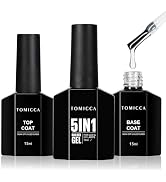 TOMICCA Super Strong Gel Nail Glue Acrylic Nails, Gel Nail Glue Easy Application Long Lasting Cle...