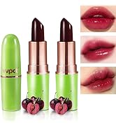 2 Pcs Red Cherries Color Changing Lipstick Queen,Mood Long Lasting Labiales Lip Gloss Korean Lip ...