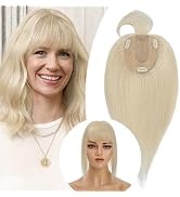 Rich Choices Hair Toppers for Women Real Human Hair Human Hair Toppers for Women With Bang 100% R...