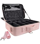 gzcz Travel Makeup Case Large Capacity Cosmetic Case Organizer 16 Inches Waterproof Portable Arti...