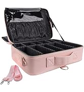 gzcz Travel Makeup Case Large Capacity Cosmetic Case Organizer 16 Inches Waterproof Portable Arti...