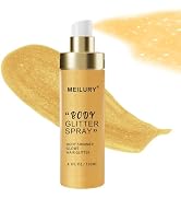 Body Glitter Spray, Glitter Spray Mist, Moisturizing Body Shimmer Luminizer, Quick-Drying Non-Sti...