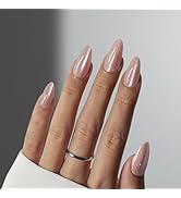 Press On Nails Medium - BTArtboxnails Almond Nail Tips, Cat Eye XCOATTIPS Pre-applied Tip Primer,...