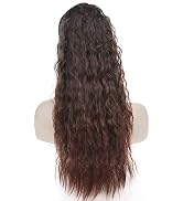Wiginway 24 Inch Long Wave Ponytail Extension Magic Paste Heat Resistant Wavy Synthetic Wrap Arou...