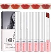 5 Colors Matte Cigarette Lipstick, Little Smoke Lipstick Cigarettes, Moisturizing Matte Cigarette...