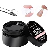 Makartt Solid Nail Glue Gel for Press On Nails- Strong Clear Acrylic Nail Tips Solid Gel Nail Glu...