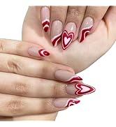 NABulous Nails Medium Almond Nail Tips - 600Pcs Pre-shaped Double 5, 6 Size Full Cover Gel Tips F...