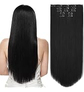 Black Hair Extensions,HSPJHTM Clip in Hair Extensions for Women 22
