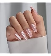 Press On Nails Short - BTArtboxnails Gel Nail Tips Coffin, Cat Eye XCOATTIPS Pre-applied Tip Prim...