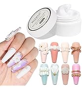 MIZHSE Solid Builder Gel, Sculpture White Solid Nail Extension Gel for Nail, Non-sticky Hand Buil...