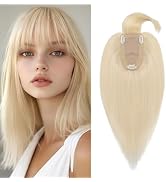 Rich Choices Hair Toppers For Women 100% Remy Human Hair Top Toupee Hairpiece Silk Base Clip In H...